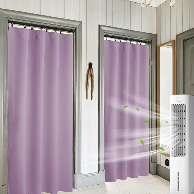 RYB HOME 84 inch Curtains Blackout, Solid Energy Efficiency Curtains & Drapes by RYBHOME