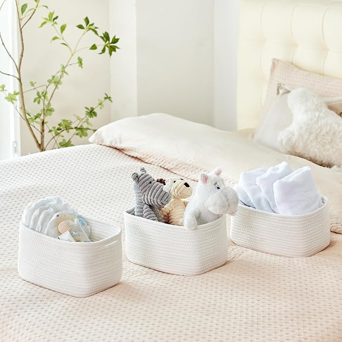 Small Cotton Rope Basket – Storage Bin - Image 7