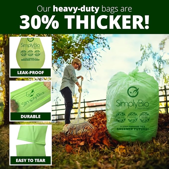 60-64 Gallon Compostable Trash Bags 12 Bags - Image 3