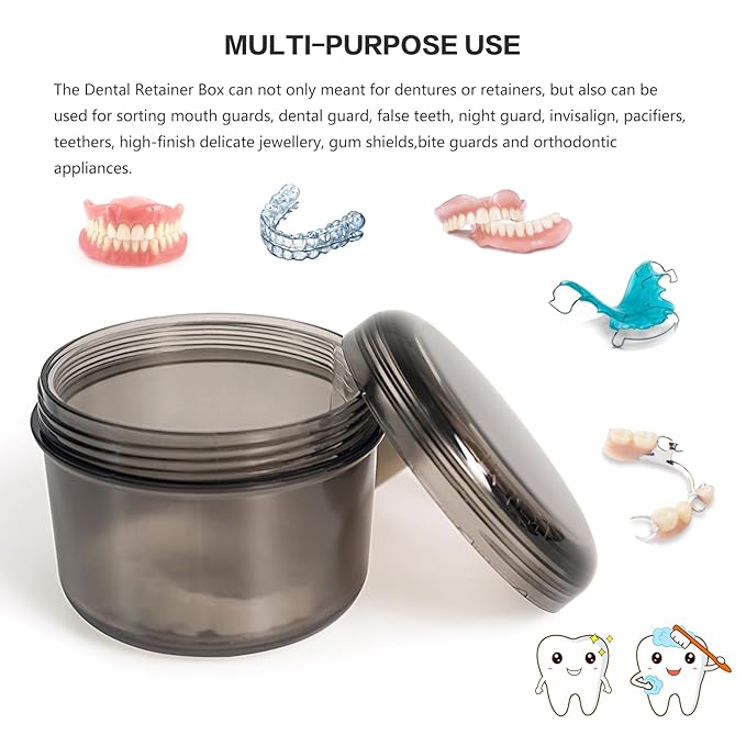 Upgraded Large Denture Bath Box Cup No-Leak Denture case Retainer Cleaning Box - Image 3