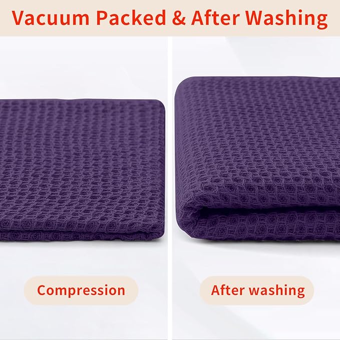 Homaxy 100% Cotton Waffle Weave Kitchen Dish Towels, Ultra Soft Absorbent Quick - Image 8