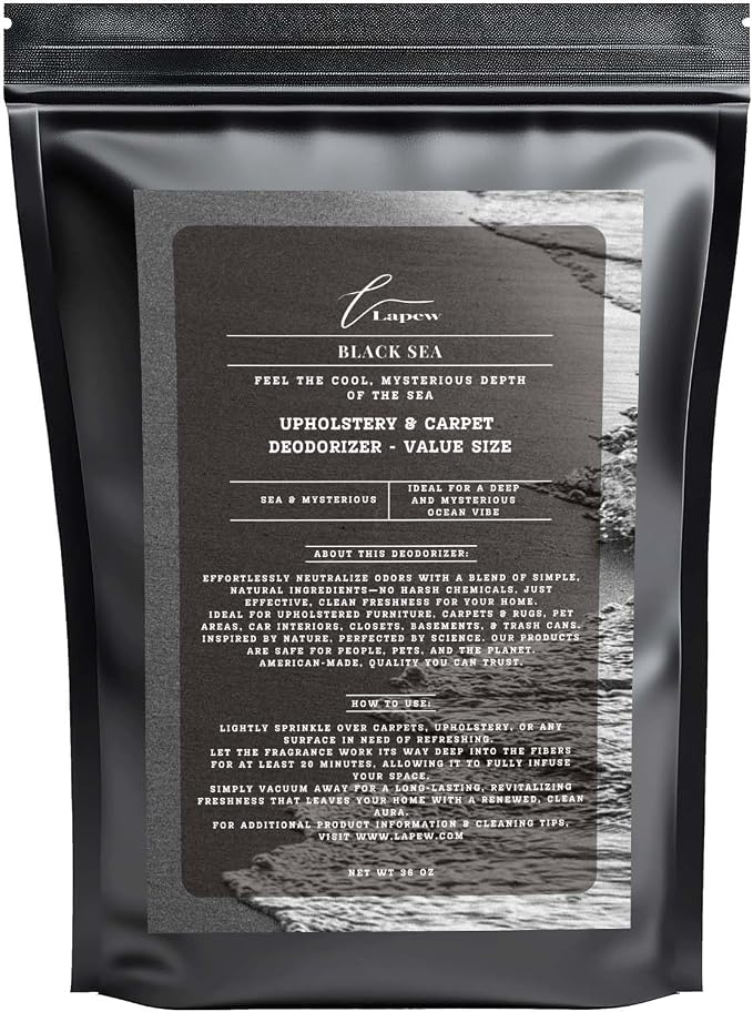 Black Sea Carpet Freshener Powder Refill 36 oz | Powerful Odor Eliminator by Lapew