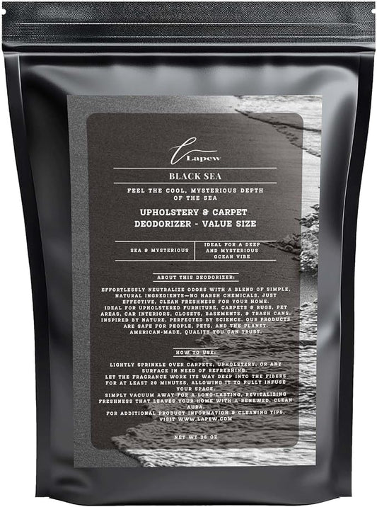 Black Sea Carpet Freshener Powder Refill 36 oz | Powerful Odor Eliminator by Lapew