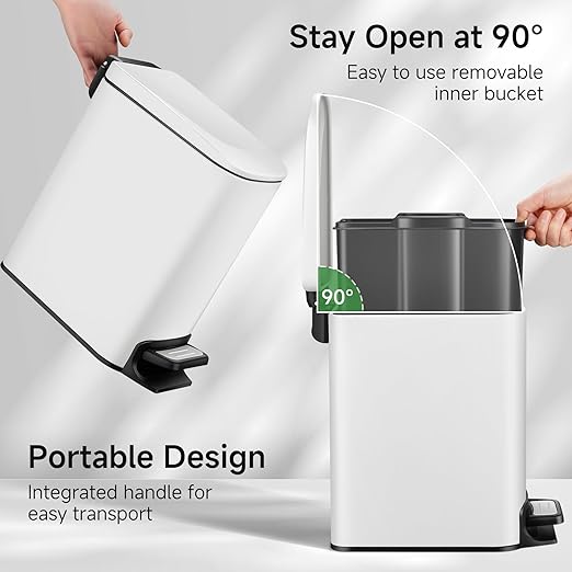 TIPGO Slim Bathroom Trash Can - Image 2