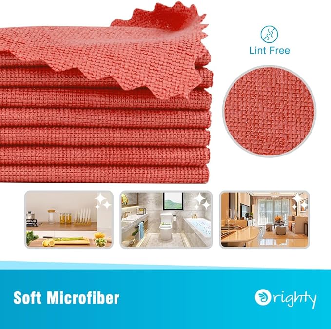 Orighty Cleaning Cloths Bulk, 150 Pack Shop Rags Reusable, Microfiber Cleaning - Image 2
