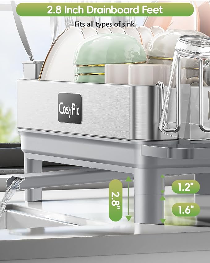 Dish Racks, Thicker Premium 304 Stainless Steel Dish Drying Rack - Image 6