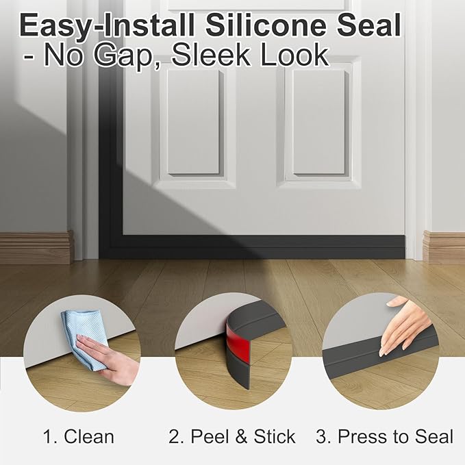 Heavy-Duty 10 ft x 3 in Weather Stripping, Extra Thick 2mm Door Draft Stopper - Image 5