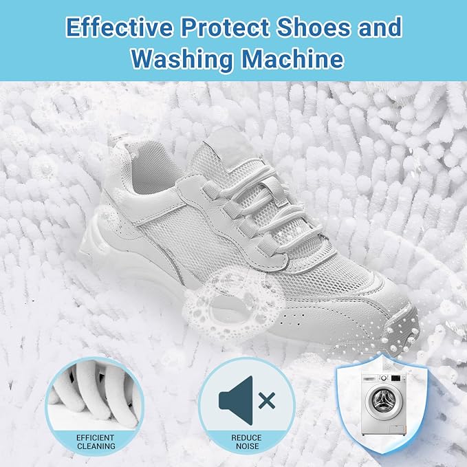 Large Shoe Bag for Washing Machine, Two-Zone Design, 2 Mesh Pockets, One-Step - Image 8