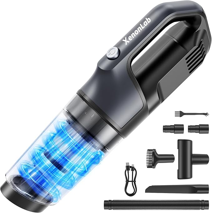 Handheld Vacuum Cordless 1.1 Pounds Car Vac 10000PA Hand Held Vacuums 4-in-1 by SmartPowerCleanFuture