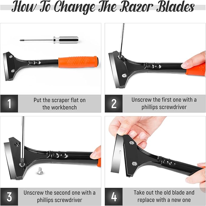 DIYSELF Razor Blade Scraper, Floor Scraper, Scraper Tool - Image 5