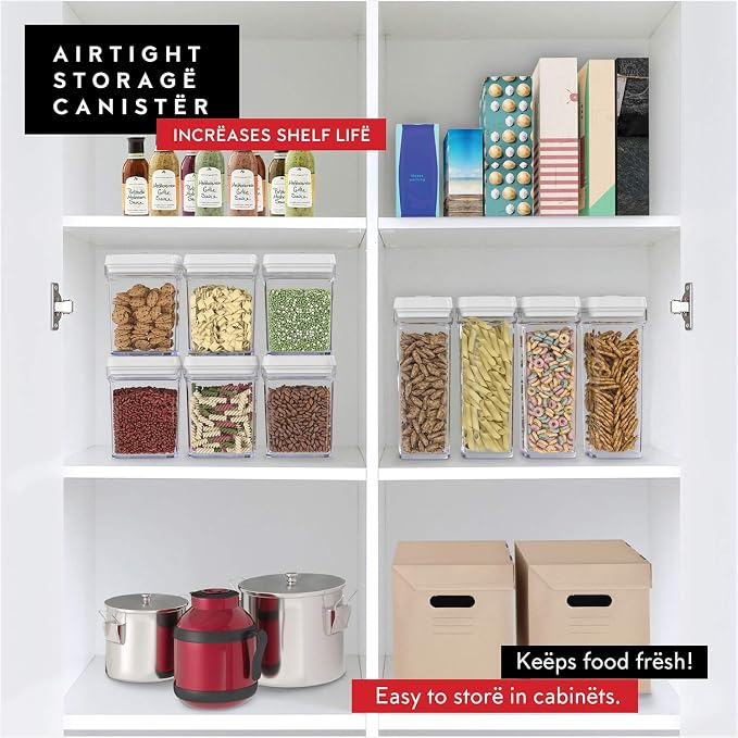 DWËLLZA KITCHEN Airtight Food Storage Containers – 4 Piece set Air Tight Pantry - Image 2