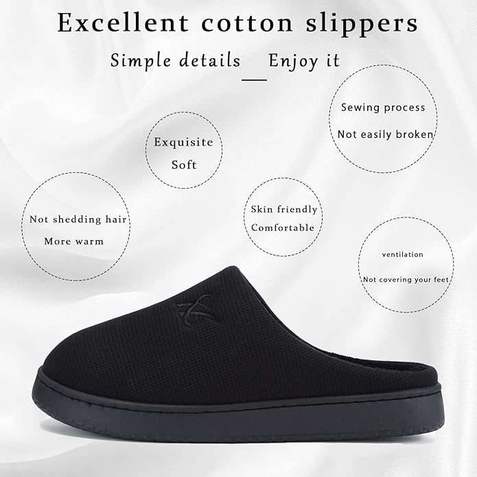 Memory Foam Slippers for Women's and Men's Casual House Shoes - Image 4