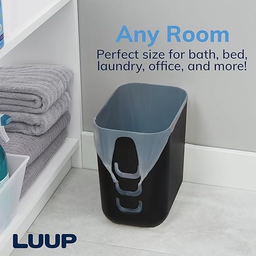 STORi Luup Bathroom Wastebasket, Secure Grocery Bags, Plastic Garbage Container - Image 7
