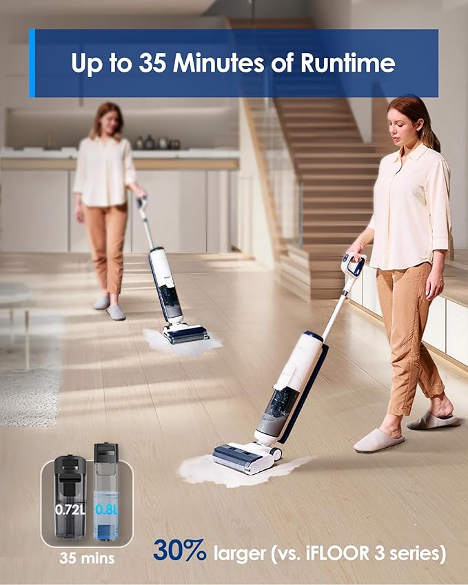 Tineco iFLOOR 5 Breeze Complete Wet Dry Vacuum Cordless Floor Washer, One-Step - Image 7