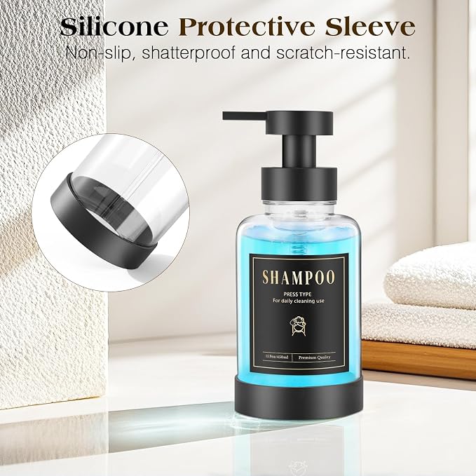 Luxspire Foaming Soap Dispenser, Glass Foam Pump Soap Dispenser, Non-Slip Hand - Image 5
