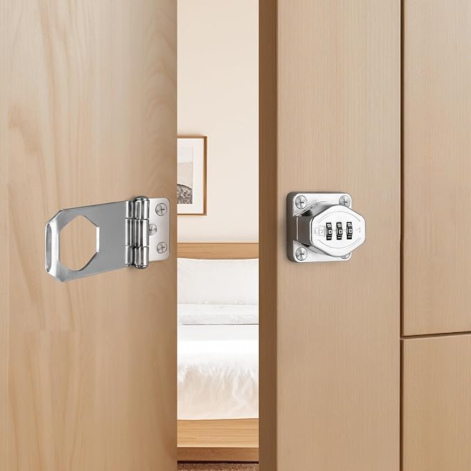 Cozy Tower 4 inch 180 Degrees Hasp Combination Lock - Image 4