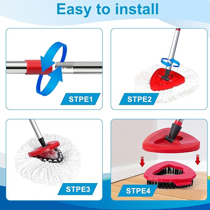 Spin Mop Head and Brush Replacement Compatible - Image 6