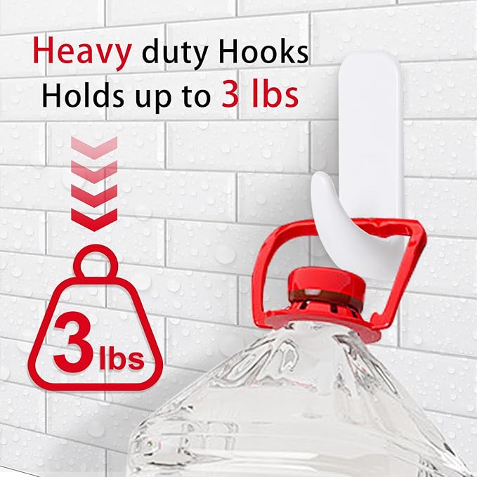 Wall Hooks for Hanging Heavy Duty, Medium 22 Self Adhesive Wall - Image 4