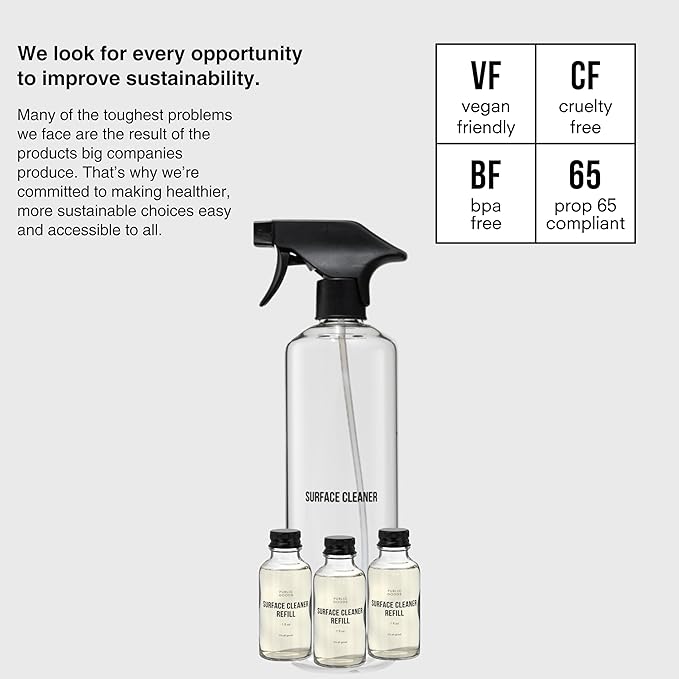 Public Goods Multi Surface Cleaner Refill & Glass Spray Bottle | All Purpose - Image 2