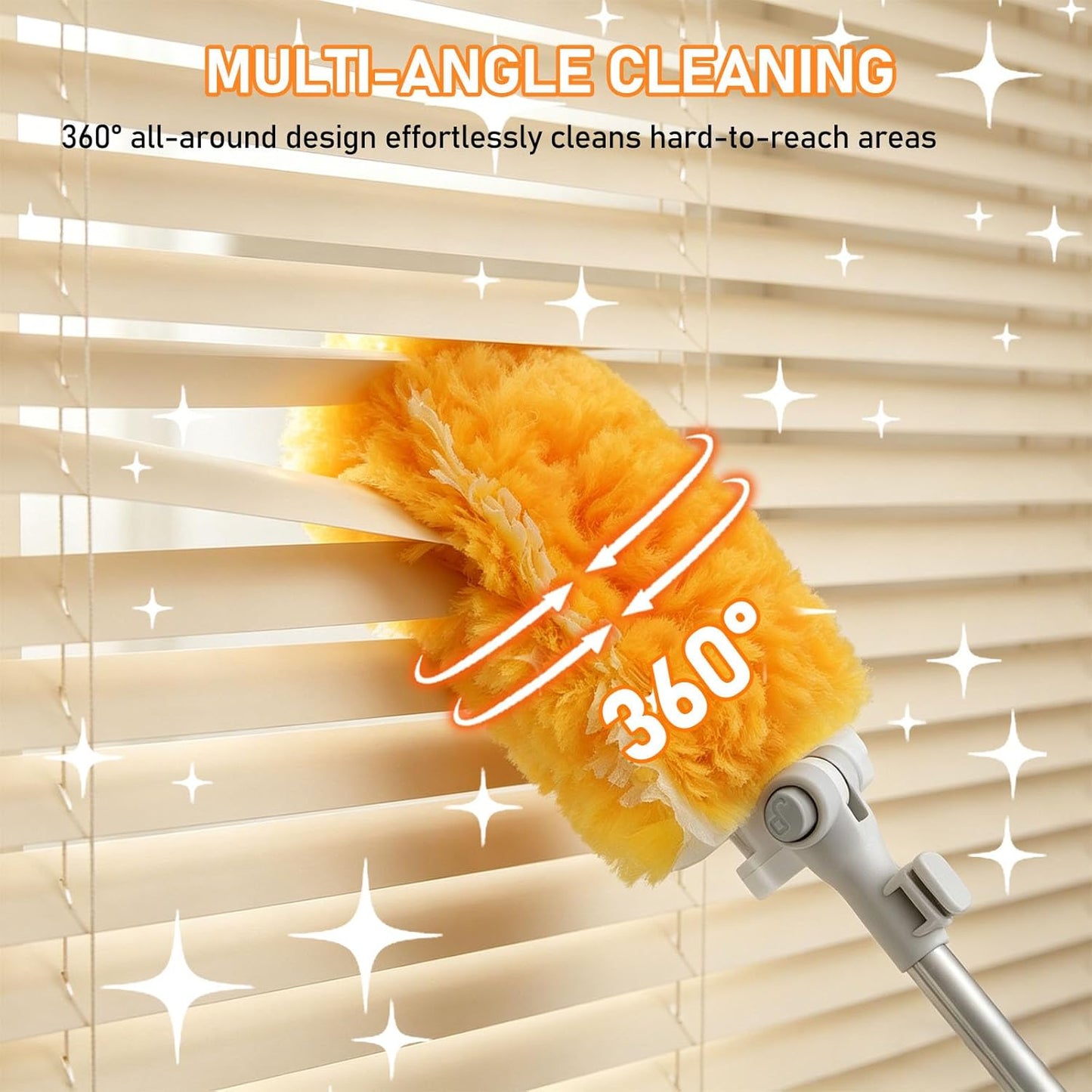 SetSail 6 ft Extendable Duster Handle with 20 Refills, Compatible with Swiffer Dusters for Cleaning Disposable Duster Refill Multi Surface 360° Duster Cleaner Kit for Ceiling Fan, Blind, Furniture