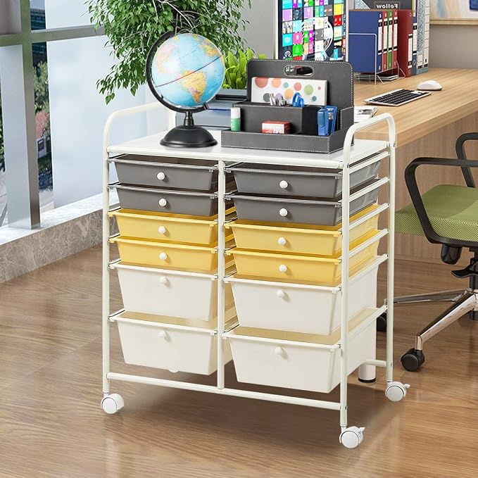 GOFLAME 12-Drawer Rolling Storage Cart, Mobile Utility Cart - Image 2