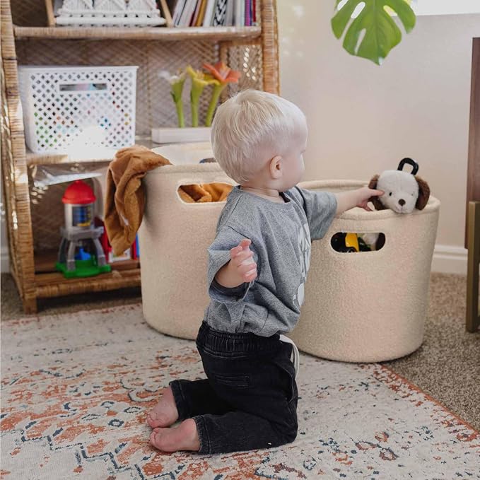 PUTSKA Basket – Round Storage for Toys and Clothes, Stuffed Animals – Soft Baby - Image 5