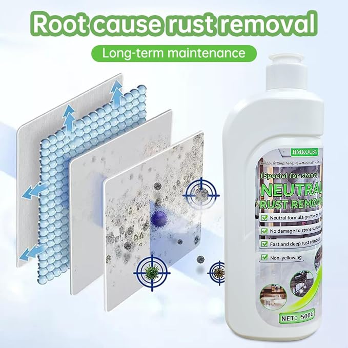 500ml Rust Stain Remover Neutral Metal Cleaner Marble Rust Remover - Image 6