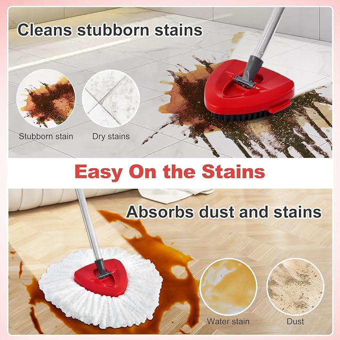 Spin Mop Heads Replacements for O Ceda EasyWring 1-Tank System, 4-Section - Image 6