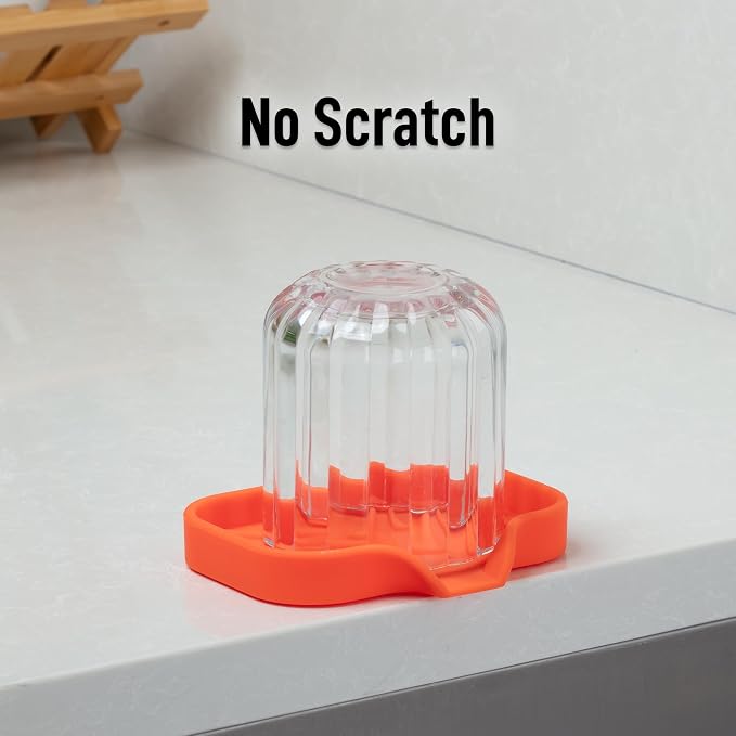 Zulay Kitchen Small Silicone Sponge Holder – Space-Saving Sink Organizer Tray - Image 7