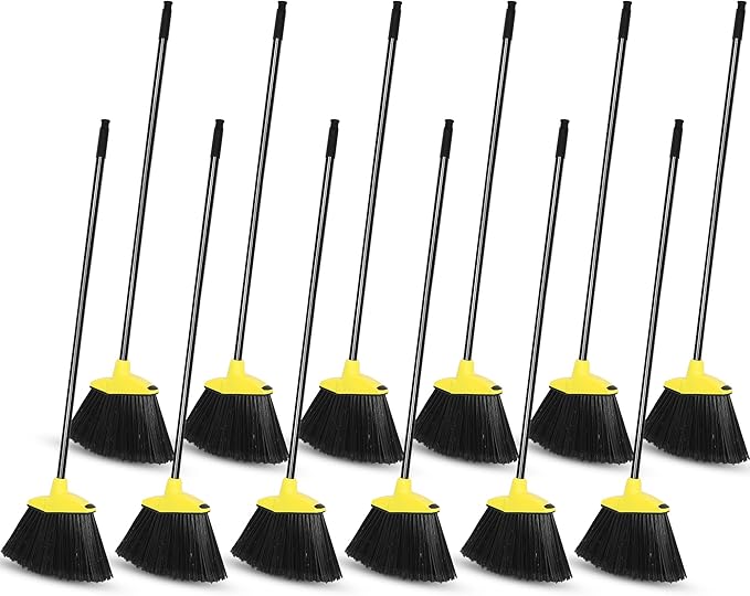 12 Pcs Heavy Duty 53 Inch Commercial Angle Brooms by Willbond+Technology+Limited