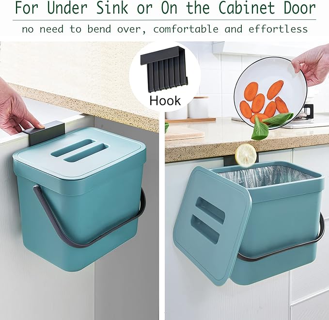 LALASTAR Kitchen Compost Bin, Hanging Trash Can - Image 3
