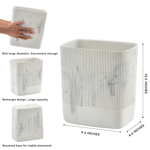 Polytree Bathroom Trash Can 1.8 Gallon Small Kitchen Garbage Can, Decor - Image 2