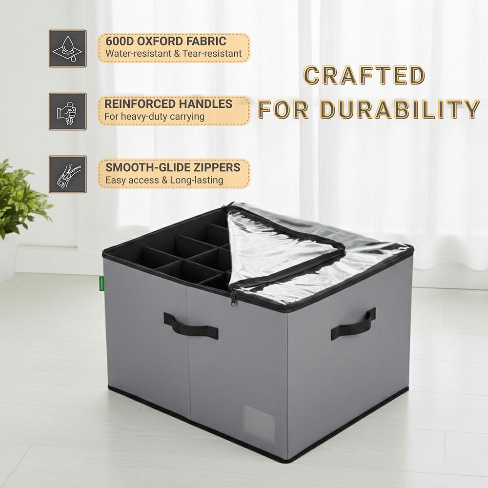2 Pack Shoe Organizer for Closet, Foldable Fabric Shoe Storage Box with Adjus...