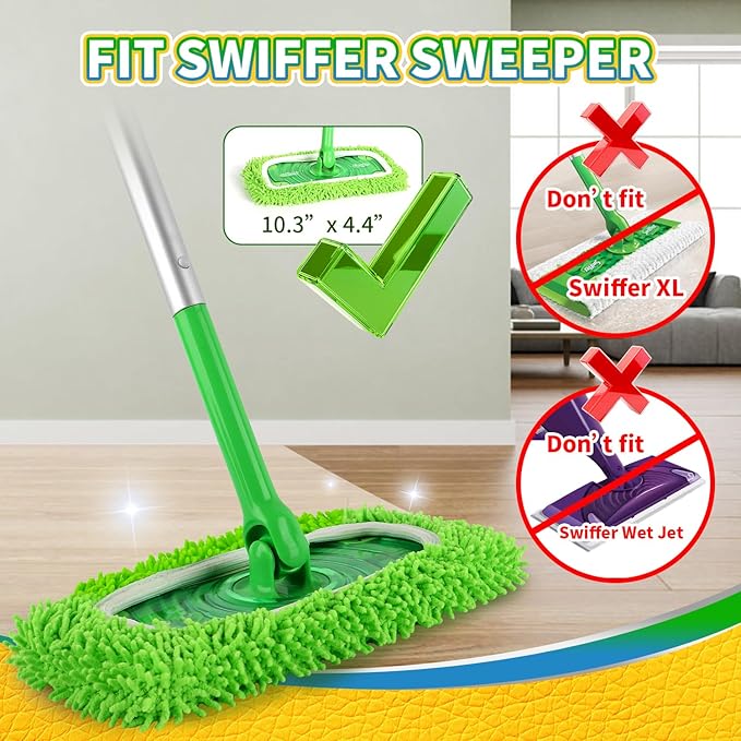 6Pcs Reusable Microfiber Mop Pads Compatible - Image 2