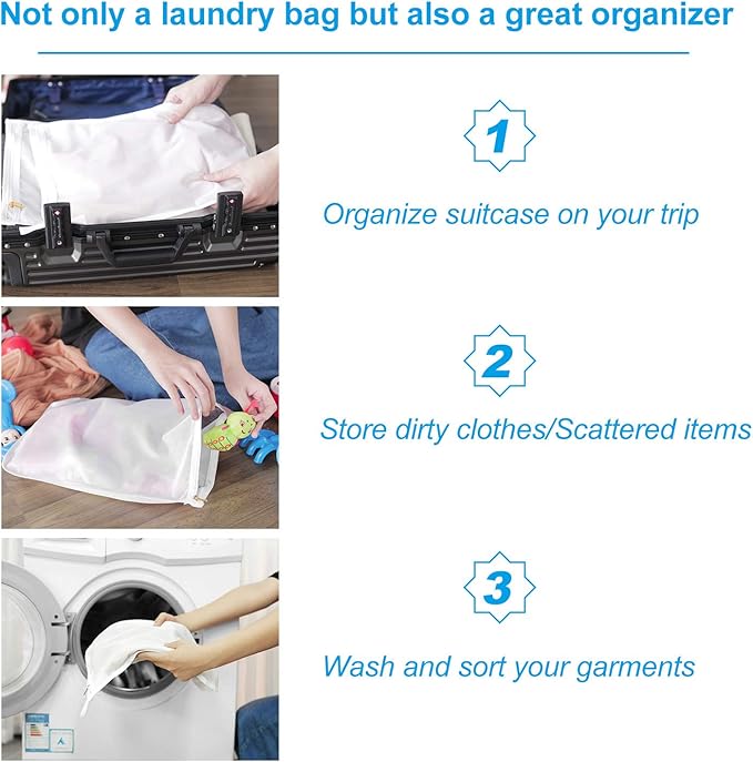 GOGOODA Delicates Laundry Bags, Fine Mesh Wash Bag - Image 7