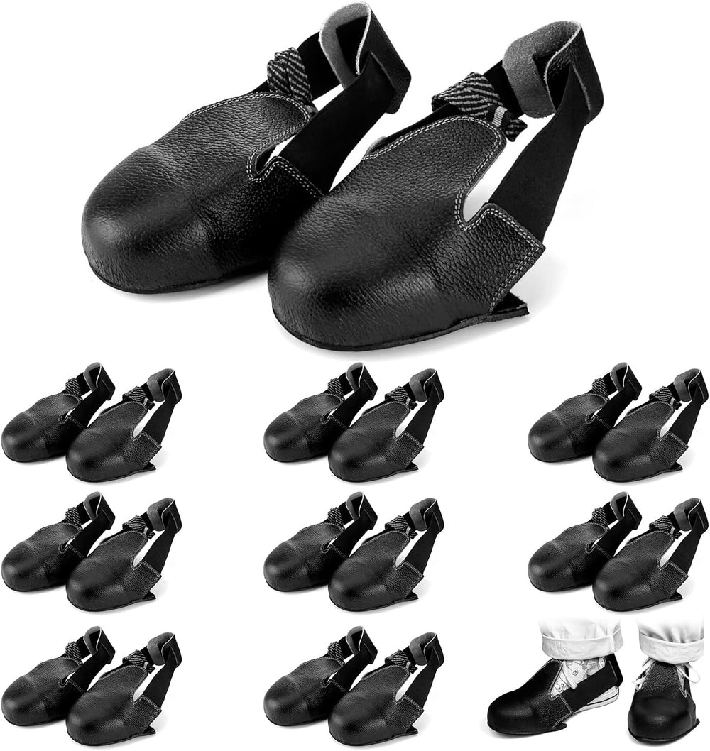 QWORK Steel Toe Cap Safety Overshoes, Anti-Smash Workplace Cover for Men &amp...