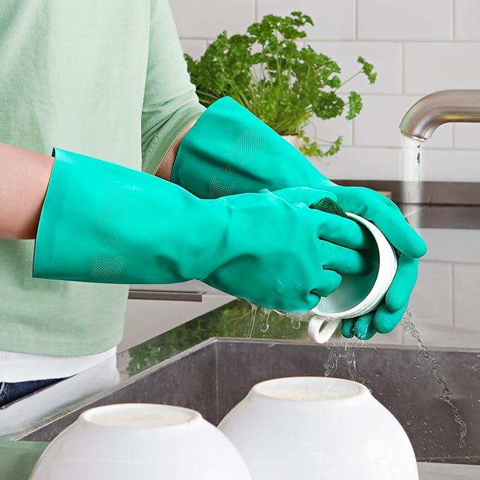 ThxToms Chemical Resistant Nitrile Gloves, Resist Household Acid, Solvent and - Image 5