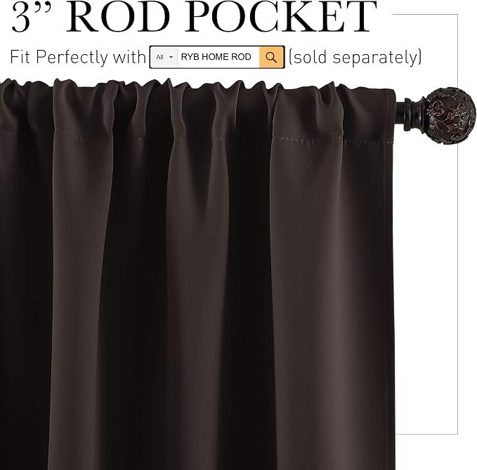 RYB HOME Bedroom Blackout Curtains - Image 2