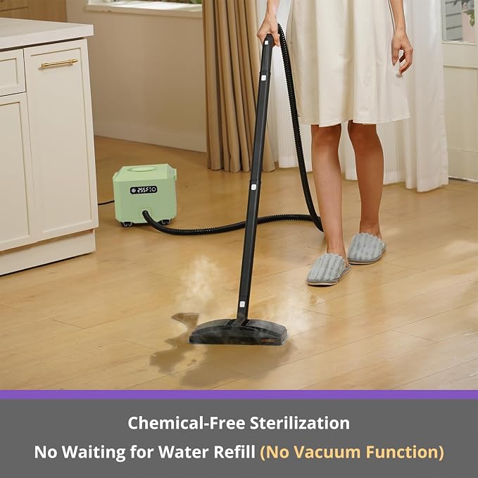 Steam Cleaner: 1650W, Fast 50-Sec Heat-Up-21-Piece Kit Refill Anytime-No - Image 3