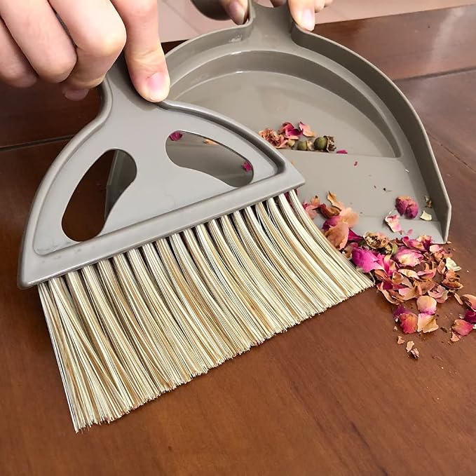 Small Broom and Dustpan Set Mini Dustpan and Brush, Hand Broom and Dustpan Set - Image 3