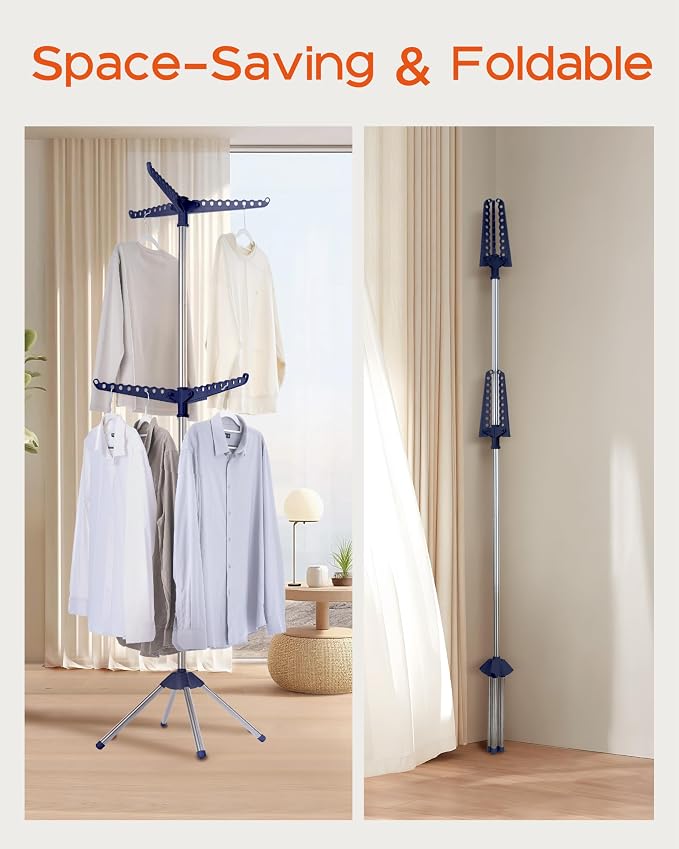 Clothes Drying Rack Foldable, 74.8 inch 2 Tier Laundry Drying Rack - Image 3