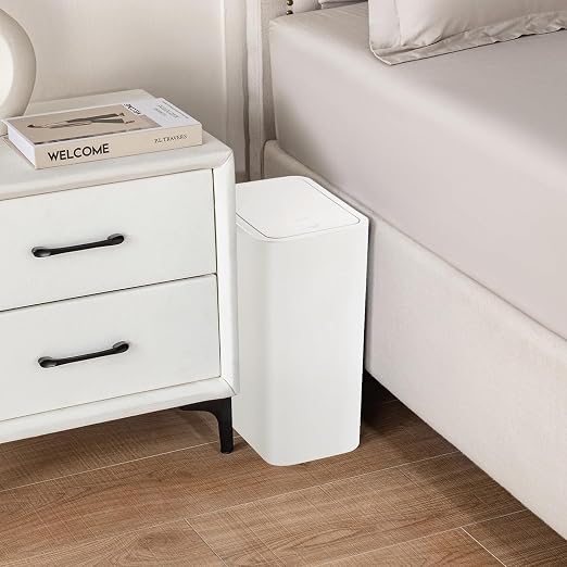 TIPGO Bathroom Trash Can with Lid, 4 Gallon / 15 Liter Small Garbage Can - Image 4