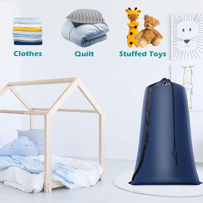 Heavy Duty Laundry Bag 2 Pack XL Nylon Laundry Bags - Image 7