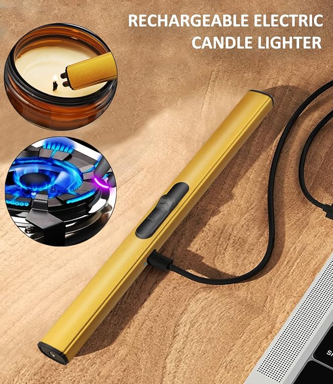 4 in 1 Candle Accessory Set, USB Rechargeable Lighter, Candle Wick Trimmer - Image 2