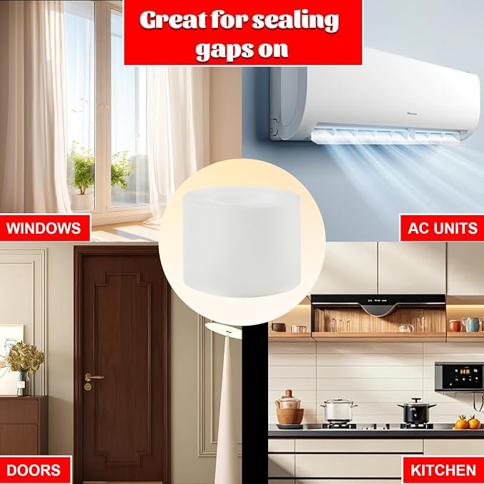 Transparent Window Weather Sealing Tape 2 Inch x 16.5 FT Weather Stripping - Image 4