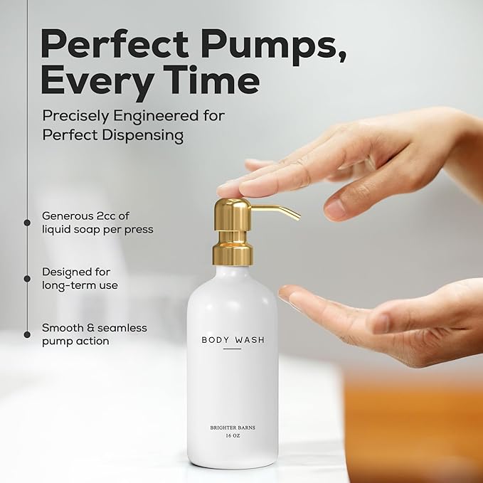 Luxury Shampoo and Conditioner Dispenser Set by Brighter Barns - Image 4