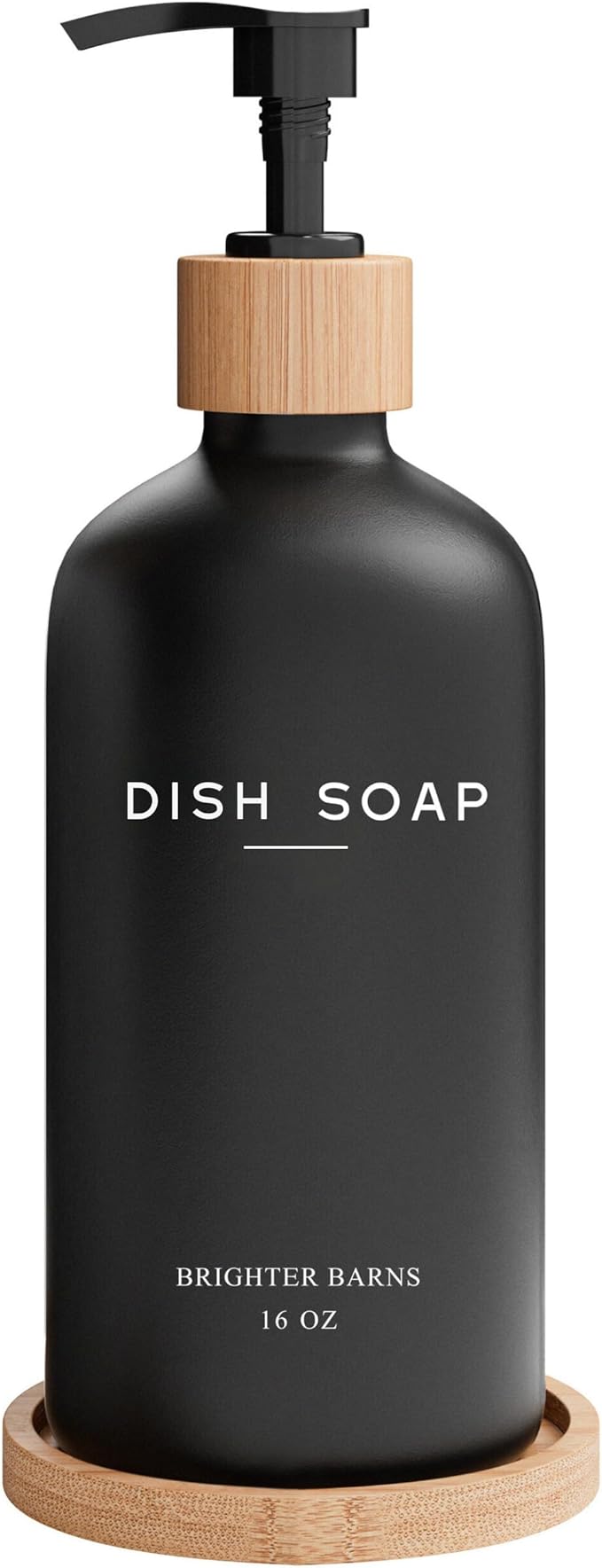 Black Glass Dish Soap Dispenser by BrighterBarns