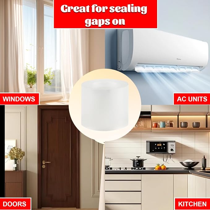 Transparent Window Weather Sealing Tape 3 Inch x 33 FT Weather Stripping - Image 6