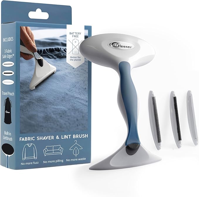 GLEENER Battery-Free Fabric Shaver & Lint Brush | Ultimate Fuzz Remover Sweater by Gleener