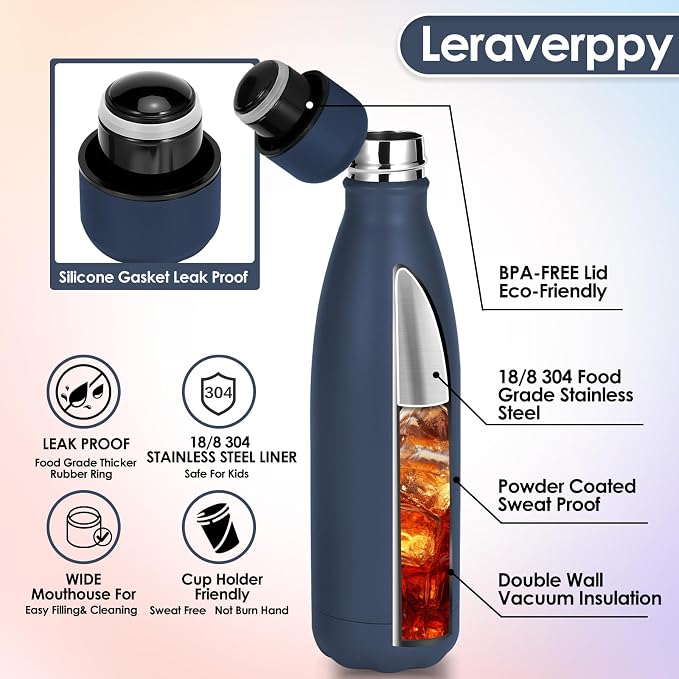 25oz Cola-Bottle Shaped Stainless Steel Leak-proof Water Bottle, Double Wall - Image 4